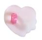 Preview: Botones infantiles en forma de corazón de plástico en color rosa de 15 mm 0,59 inch